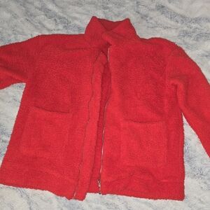 Women's Cozy Red Fleece Teddy Jacket 2x